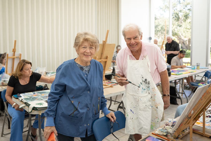 Museum Art School students in studio